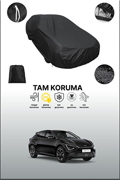 dokaca غطاء سيارة أسود متوافق مع كيا EV6، غطاء واقي، غطاء سيارة