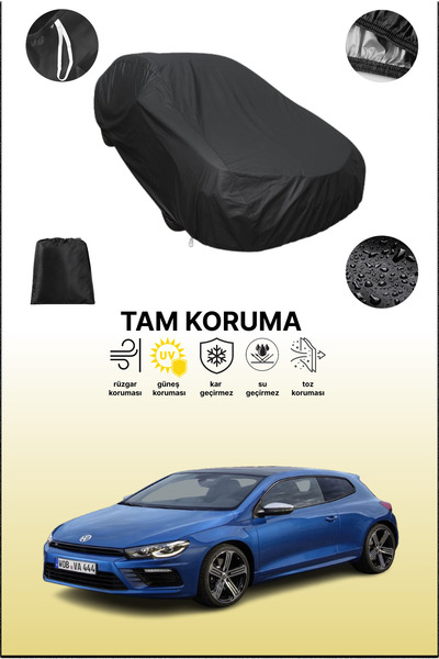 dokaca غطاء سيارة متوافق مع فولكس فاجن سيروكو 3 باللون الأسود، غطاء واقي، غطا...