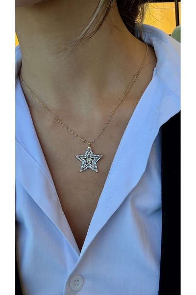mysteriajewelry Yıldız Aura Çelik Kolye