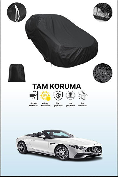 dokaca غطاء سيارة مرسيدس-بنز SL رودستر أسود متوافق، غطاء واقي، غطاء سيارة