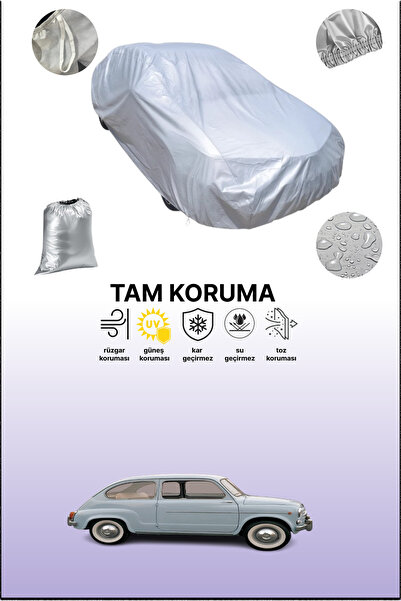 dokaca غطاء سيارة رمادي متوافق مع فيات 600 دي 1964 - 1969، غطاء سيارة، غطاء واقي