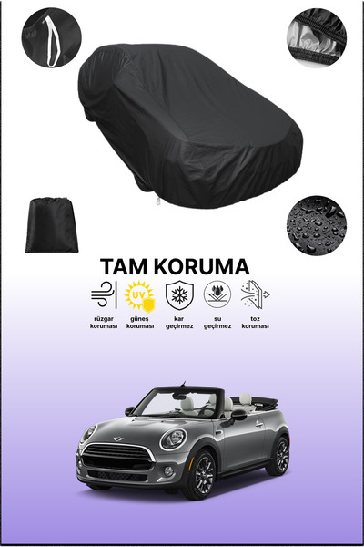 dokaca غطاء سيارة ميني كوبر كابريوليه أسود 2018 - 2021 متوافق، غطاء واقي، غطا...