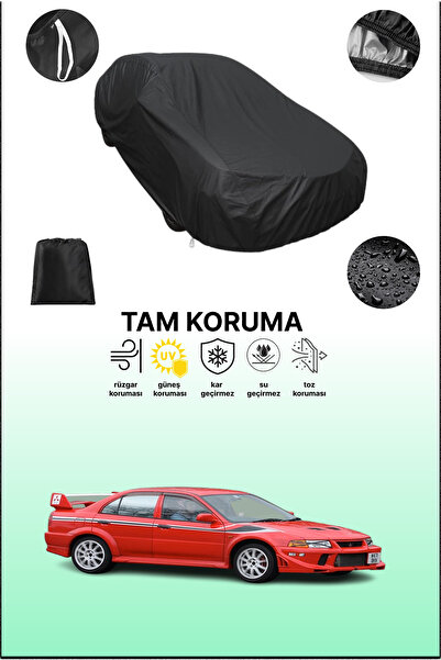 dokaca غطاء سيارة متوافق مع ميتسوبيشي لانسر إيفولوشن VI باللون الأسود، غطاء واقي، غطاء سيارة