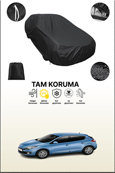 dokaca Black Renault Megane 5 Door 2014 - 2015 Compatible Car Tarpaulin, Prot...