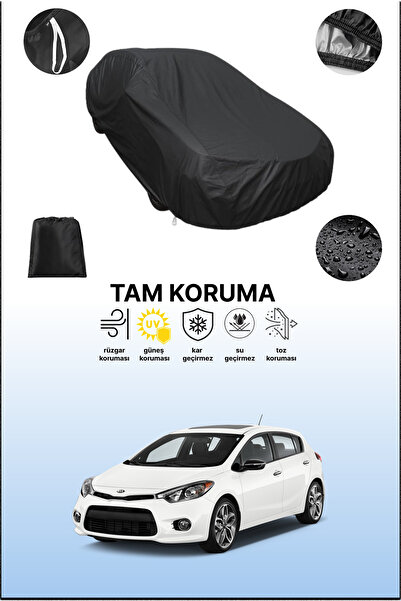 dokaca غطاء سيارة متوافق مع كيا فورتي 2 باللون الأسود، غطاء واقي، غطاء سيارة