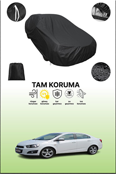 dokaca غطاء سيارة متوافق مع سيارة شيفروليه أفيو 2 سيدان باللون الأسود، غطاء و...