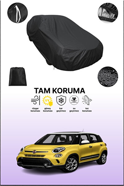 dokaca غطاء سيارة متوافق مع فيات 500L تريكينج 2013 - 2021، غطاء واقي، غطاء سيارة أسود