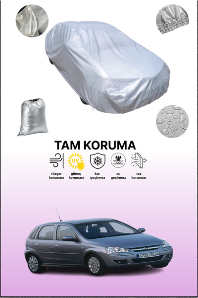 dokaca غطاء سيارة رمادي متوافق مع أوبل كورسا ذات 5 أبواب موديلات 2003 - 2006،...