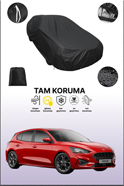 dokaca غطاء سيارة متوافق مع سيارة فورد فوكس هاتشباك باللون الأسود، غطاء واقي،...