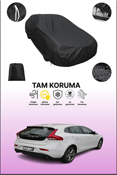 dokaca غطاء سيارة متوافق مع فولفو V40 كروس كانتري 2012 - 2016، غطاء واقي، غطاء سيارة أسود