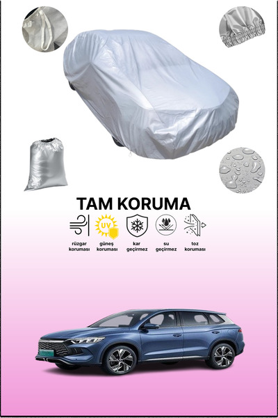 dokaca Gray Byd Song Pro 2 Compatible Auto Tarpaulin, Car Tarpaulin, Protecti...