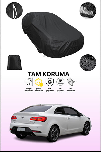 dokaca غطاء سيارة متوافق مع سيارة كيا سيراتو 3 كوبيه باللون الأسود، غطاء واقي، غطاء سيارة