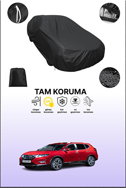 dokaca غطاء سيارة متوافق مع نيسان إكس-تريل 2017 - 2021، أسود اللون، غطاء واقي...