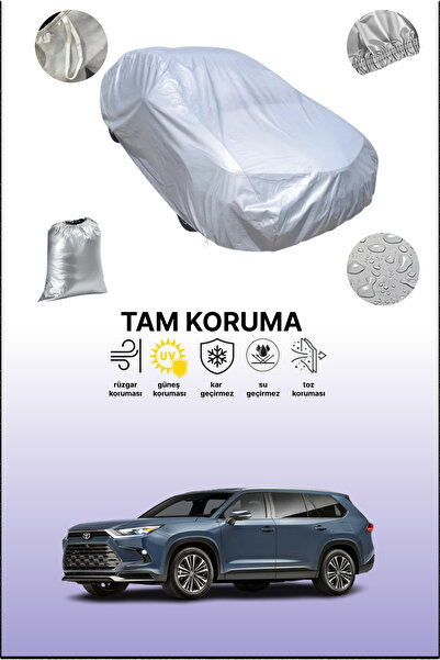 dokaca غطاء سيارة رمادي متوافق مع تويوتا جراند هايلاندر، غطاء سيارة، غطاء واقي