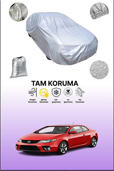 dokaca غطاء سيارة رمادي متوافق مع كيا فورتي 1 كوبيه، غطاء سيارة، غطاء واقي