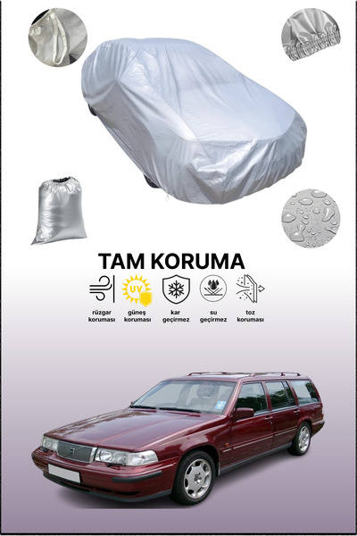 dokaca Gray Volvo 960 Estate 1994 - 1997 Compatible Auto Tarpaulin, Car Tarpa...