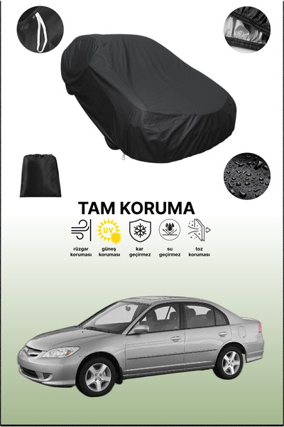 dokaca غطاء سيارة متوافق مع سيارة هوندا سيفيك 7 سيدان باللون الأسود، غطاء واق...