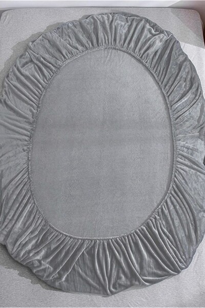 Mulberry Velvet Fabric Fitted Elastic Sheet Set 160X200+30 cm