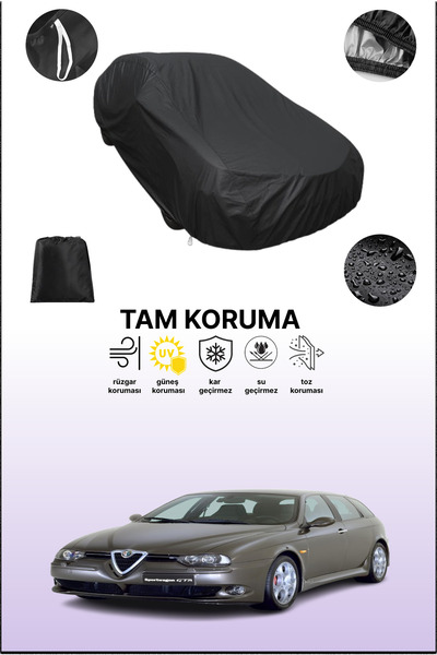 dokaca غطاء سيارة متوافق مع سيارة ألفا روميو 156 سبورت واجن جي تي إيه 2002 - 2005، غطاء واقي، غطاء سيارة