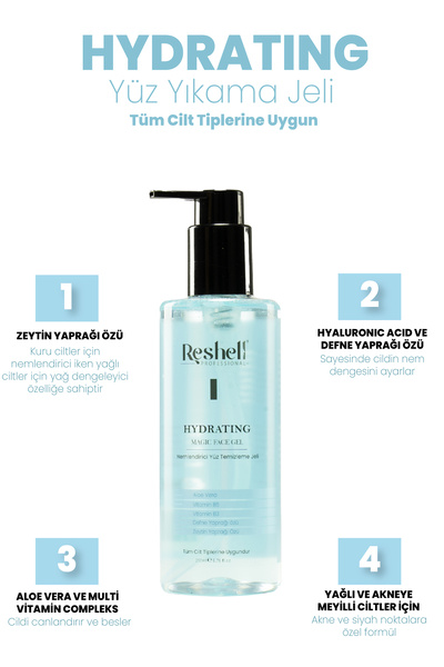 Reshell Yağlı Ve Akneli Ciltler Yüz Temizleme Jeli Tazeleyeci 250 ml