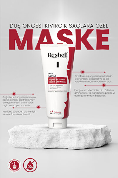 Reshell Kıvırcık Saçlara Özel Duş Öncesi Saç Maskesi 200 ml