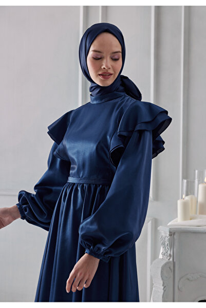 Fresh Janjanlı Şal Gece Mavısı