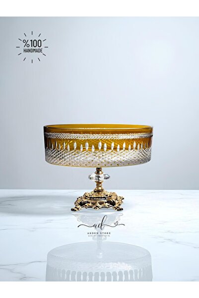 AKDEN STORE Crystal Decor Colored Glass Bowl / Tableware Presentation Bowl / Salad Bowl