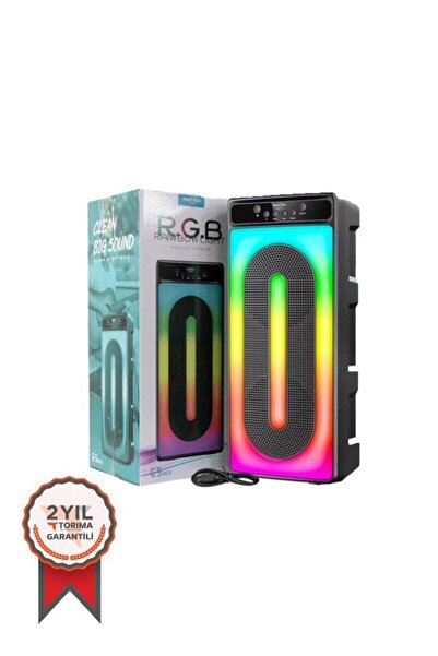 Torima GTS-1771 Taşınabilir Rgb Ledli Bluetooth Hoparlör Usb-Tf Siyah