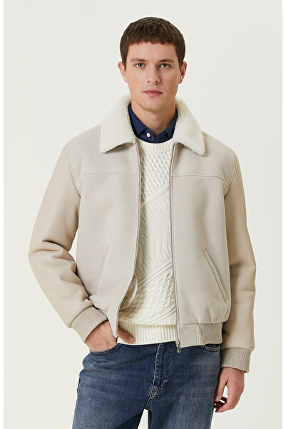 Network Kırık Beyaz Süet Mont