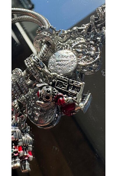 Xui Trend Marka Model Pndra Disney Kırmızı Stitch Figürlü Bileklik Charmı/ St...