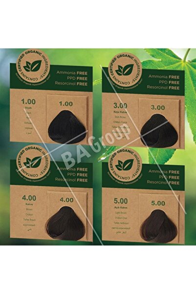 BIOMAGIC Saç Boyacım Mendil+Bio Magic Amonyaksız Saç Boyası 4.00 Kahve X 4 Adet & 20 Vol