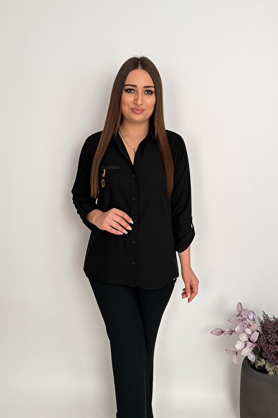 DE WHITES Oversized Shirt with Secret Pocket Detail