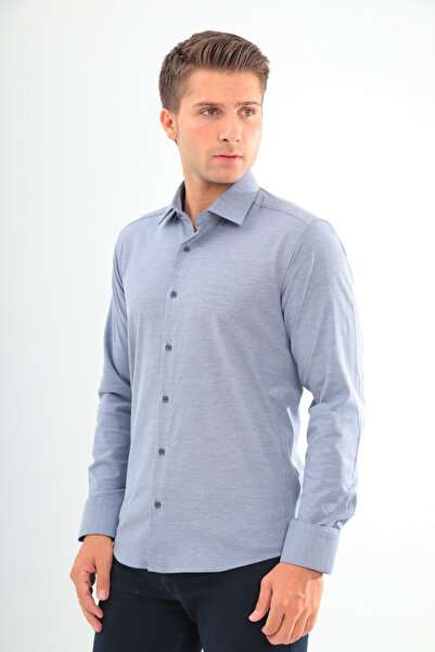 ANDINO قميص رجالي من Slimfit Oxford مصنوع من الليكرا بتصميم ضيق AS0710704-07
