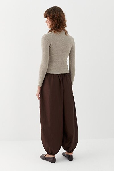 MARKALİSTE Belden Buttoned Sweater Mink