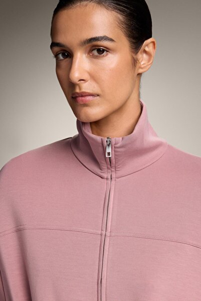 Oysho Long jacket with soft-touch modal and pockets