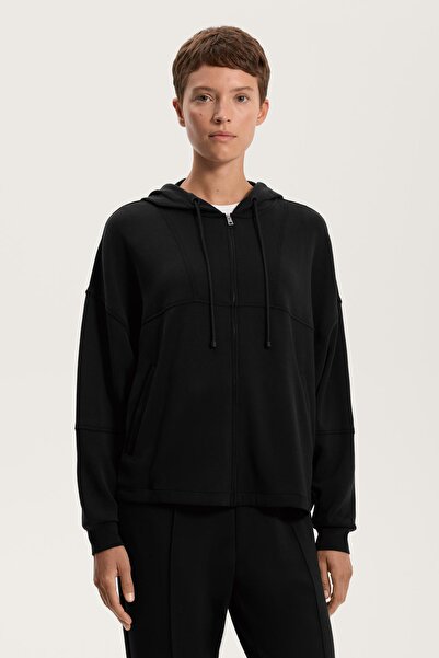 Oysho Hooded jacket with soft-touch modal