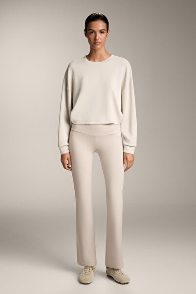 Oysho Crossover back crop sweatshirt with modal