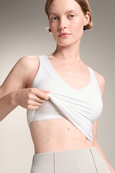 Oysho Rib modal blend tank top