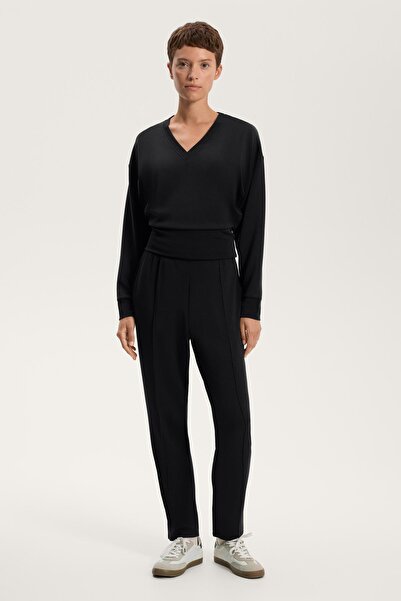 Oysho V yaka beli oturan yumuşak dokulu modal sweatshirt