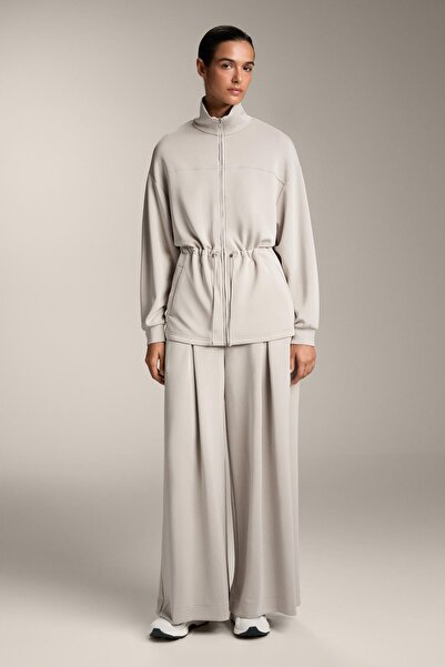 Oysho Long jacket with soft-touch modal and pockets