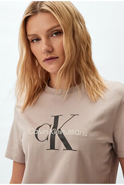 Calvin Klein Monogram dokuma %100 pamuklu baskılı t-shirt