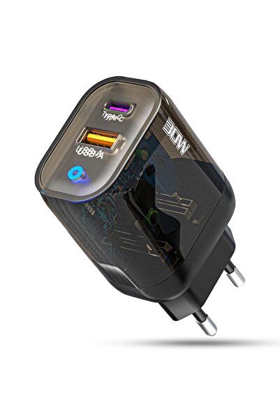 Timebox Φορτιστής δικτύου 2 θύρες Γρήγορη φόρτιση 30W 1 x USB Type-C Universa...