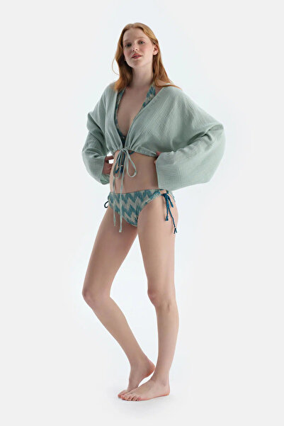 Dagi Mint Yeşili Önden Bağlamalı Kısa Gömlek