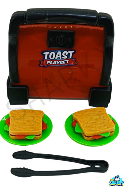 SHARKY Oyuncak Tost Makinesi ve Tost Ekmeği Seti - Eğlenceli Tost Yapma Oyun Set