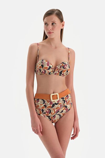 Dagi Kahverengi Yüksek Bel Bikini Alt