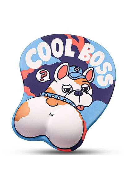 Timebox Suport ergonomic pentru mousepad, spumă cu memorie, cu suport pentru încheietura mâinii, bază antiderapantă, stil Bulldog