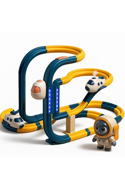 Timebox Set de pistă electrică cu mașini pentru copii de 4-6 ani, jucărie int...