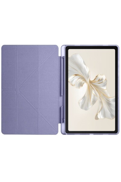 TEKNETSTORE حافظة سيليكون متوافقة مع Honor Pad 9 مقاس 12.1 بوصة مع حجرة قلم رصاص وحامل + واقي شاشة + مجموعة أقلام رصاص مكونة من 3 قطع