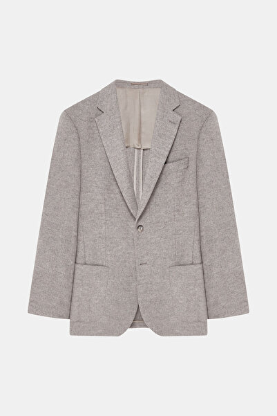 W Collection Beige Buttoned Wool/Cashmere Jacket