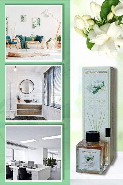 MOUVEMENT 4'Lü Çubuklu 100 ml Oda Kokusu Seti Çok Al Az Öde (Sandal Yasemin Pudra Lavanta) Reed Diffuser